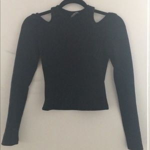 Fashion Nova Shoulder Cutout Crop Top